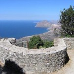 Fortified Perimeter Walls Looking Out Towards the Mediterranean Sea